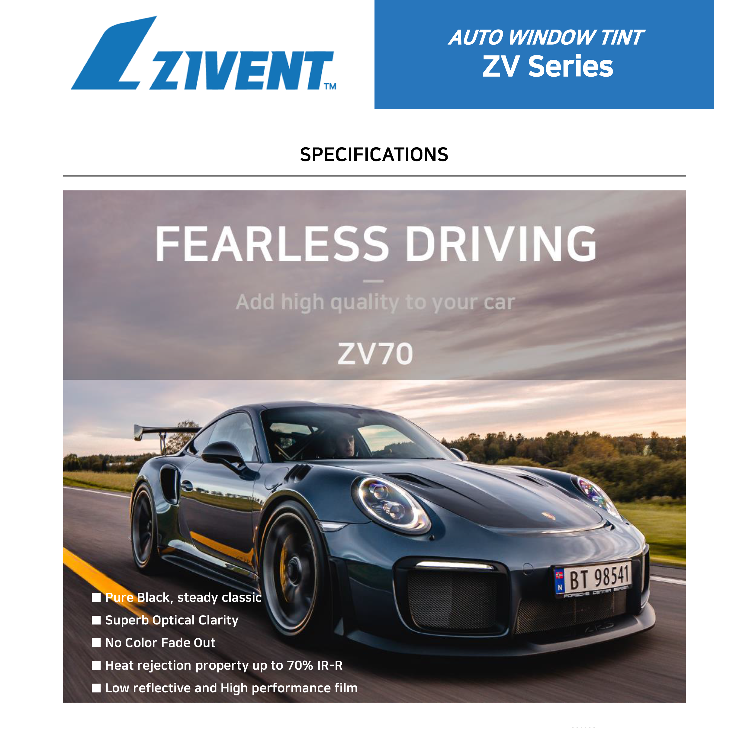 Zivent ZV70 Window Film